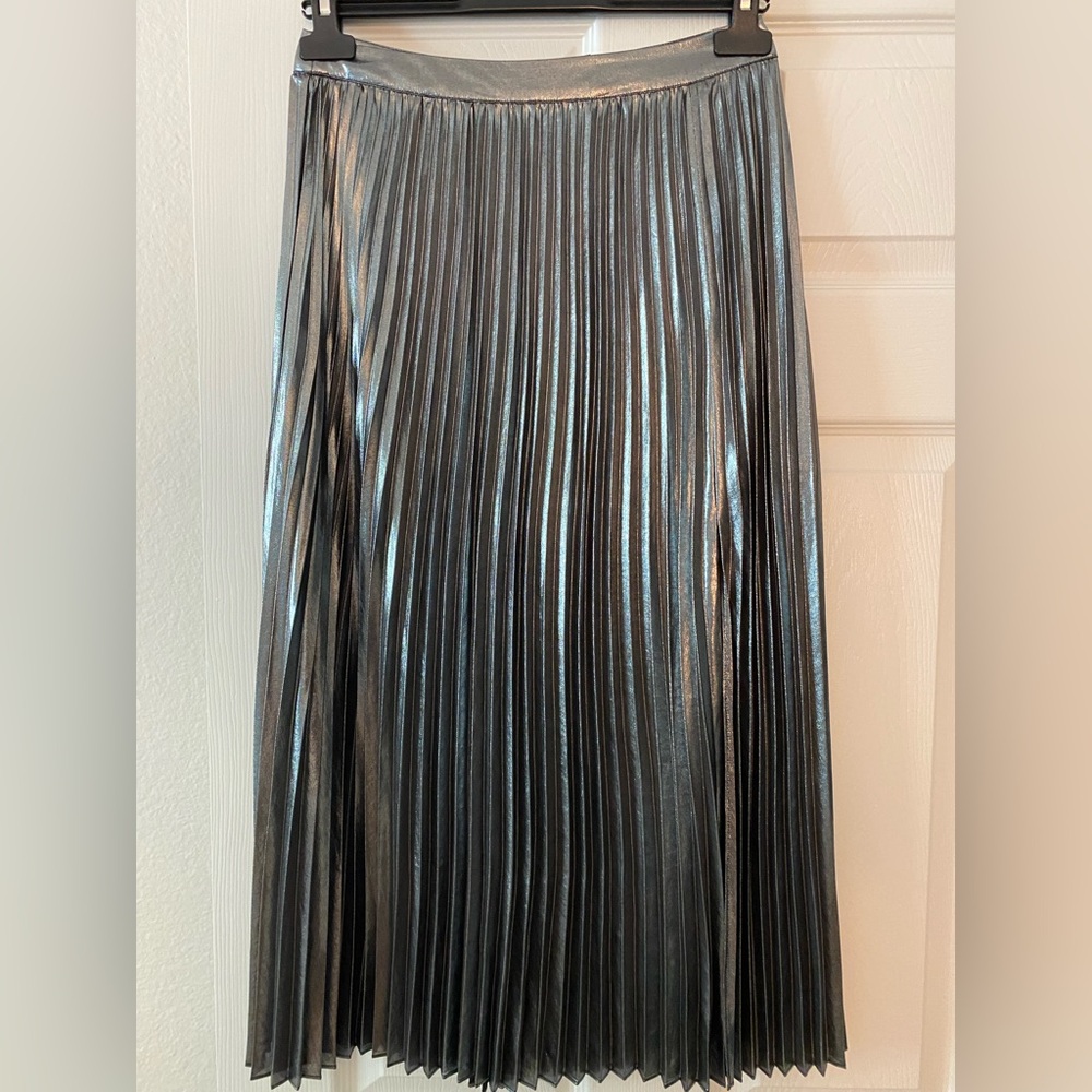 Trouvé metallic silver skirt.